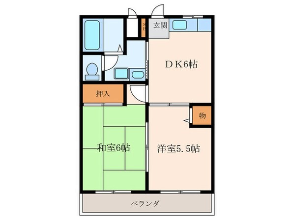 近松サンハイツの物件間取画像